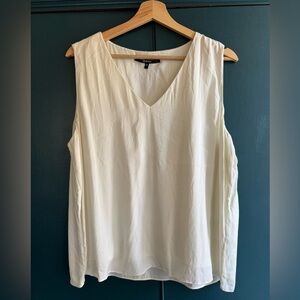 Quince Cream Sleeveless Relaxed Tank Top
